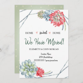 Vi har Flyttat, Desert Cactus Red Succulents