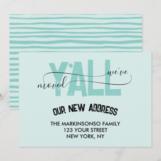 Vi Har Flyttat Er Flyttmeddelande Inbjudningar (Fram/baksida)