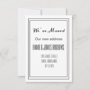 Vi har Flyttat ett Nyare adress meddelande