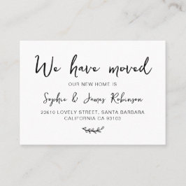 Vi har Flyttat ett nytt inmatningskort för Flytta  Visitkort