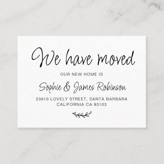 Vi har Flyttat ett nytt kort för Flytta hemma (Framsida)