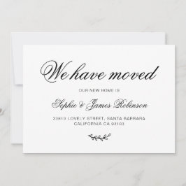 Vi har Flyttat ett nytt meddelande om Flytta i hem Inbjudningar