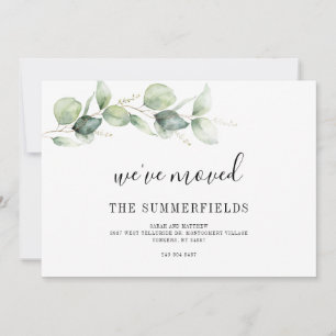 Vi har flyttat Eucalyptus Förändring av Adress Fly Meddelande