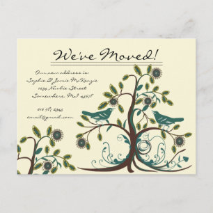 Vi har Flyttat fågel av skaldjur i Vintagen i Träd Meddelande Vykort