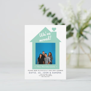 Vi har flyttat Familjefotokort – Husdesign Meddelande Vykort