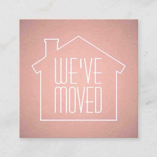 Vi har flyttat-fiskekortet för oljefält i Guld Fyrkantigt Visitkort (Framsida)