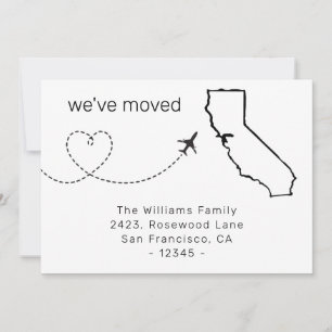 Vi har flyttat Flight California Flytta Announceme