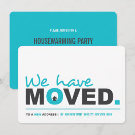 Vi har flyttat Flytta Announgation Houseworkteknik Inbjudningar