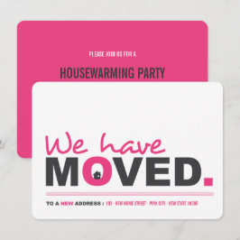 Vi har flyttat Flytta Announgation Houseworkteknik Inbjudningar
