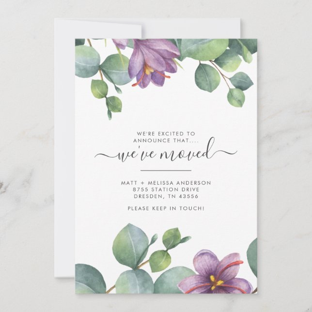 Vi har Flyttat Flytta av Blommigten hos Greenery E Meddelande (Framsida)