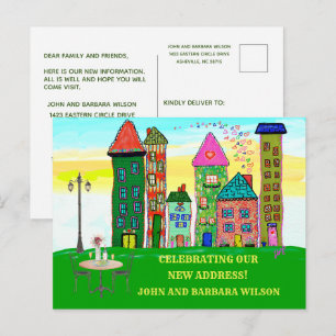 Vi har Flyttat Flyttan i stadshuset Meddelande Vykort