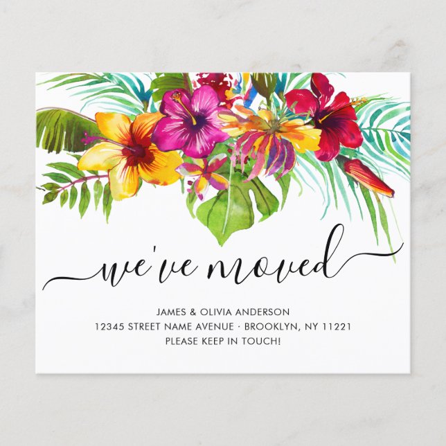 Vi har flyttat för budgettropisk Blommigt Ny hemma (Framsida)