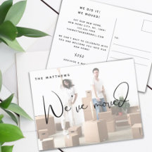 Vi har Flyttat fotobyte av Adress-meddelande