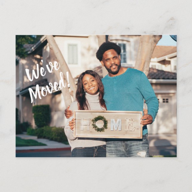 Vi har flyttat fotomeddelande vykort (Framsida)