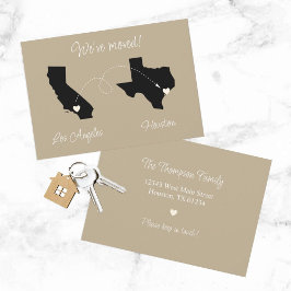 Vi har flyttat! Från stat till stat Meddelande