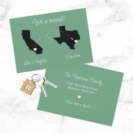 Vi har flyttat! Från stat till stat Meddelande