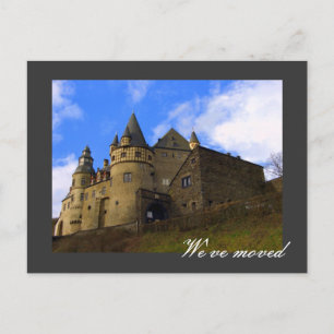 Vi har flyttat - fullständigt anpassade! meddelande vykort