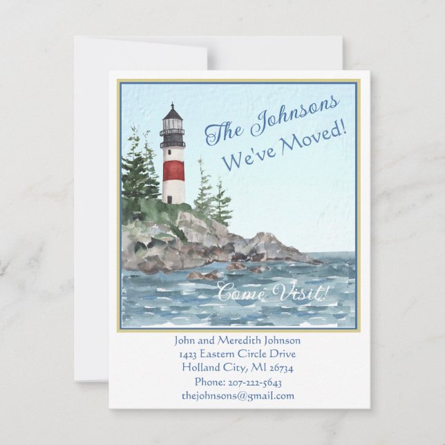 Vi har flyttat fyr Vatten budget Meddelande (Framsida)