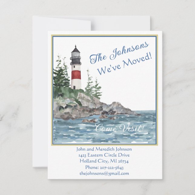 Vi har flyttat fyr Vatten budget Meddelande (Framsida)