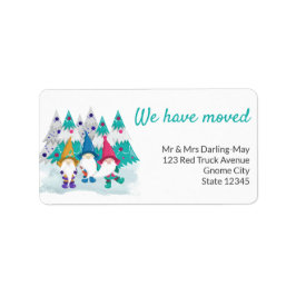 Vi har Flyttat Gnome Julgranar Returadress Adressetikett