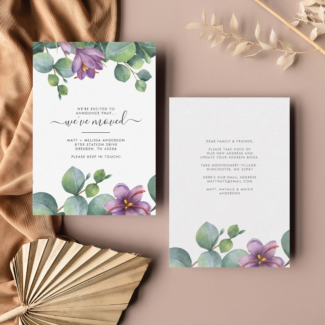 Vi har flyttat Greenery Eucalyptus Förändring av A Anteckningskort (Skapare uppladdad)