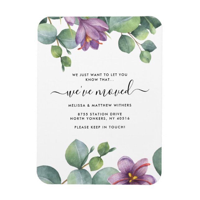 Vi har flyttat Greenery Eucalyptus Förändring av A Magnet (Vertikal)