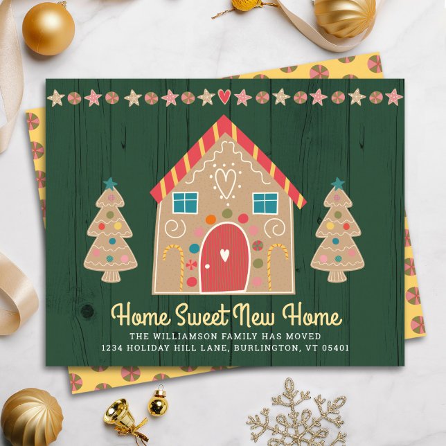 Vi har Flyttat Grönt Rustic Card (Skapare uppladdad)