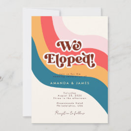 Vi har flyttat Groovy Retro 70-talet och Vågigt li Inbjudningar