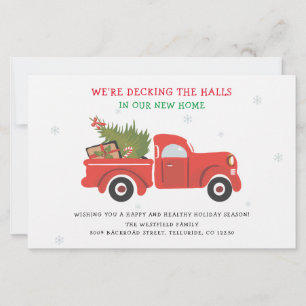 Vi har flyttat Helgdag Flytta Meddelande om julhäl