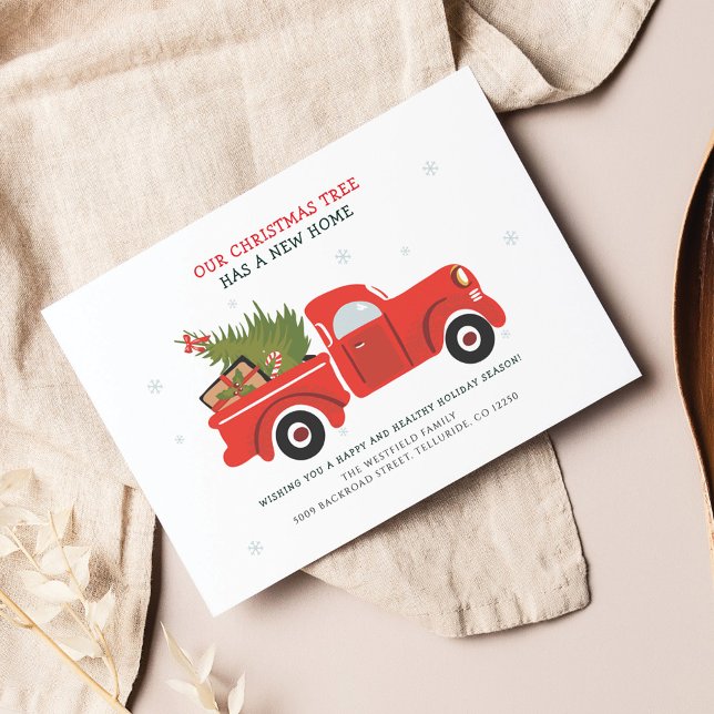 Vi har flyttat Helgdag Flytta Meddelande om julhäl (Christmas Holidays Family Moving Address Announcement)