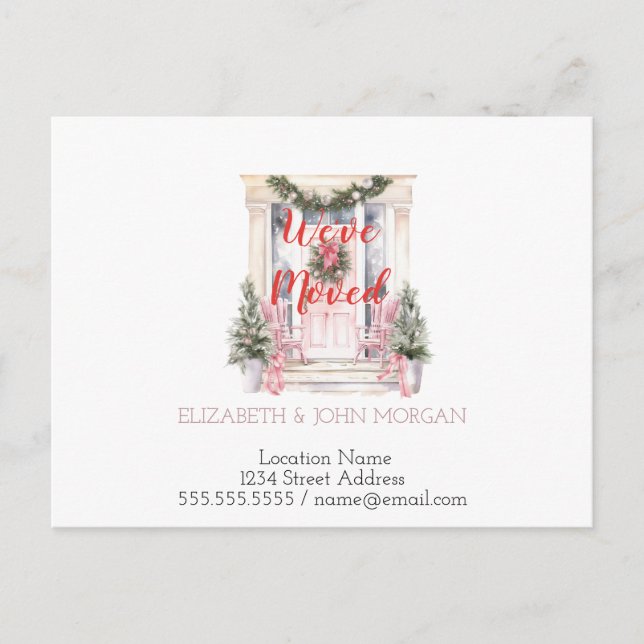 Vi har flyttat,Helgdag, Ny adress Meddelande Vykort (Framsida)