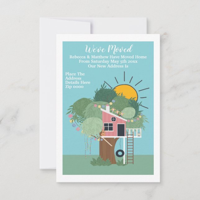 Vi har Flyttat hem Träd House och Sol Meddelande (Framsida)