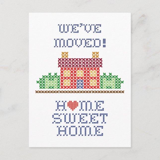 Vi har flyttat! Hemmet är bäst Meddelande Vykort (Framsida)