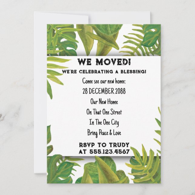 Vi har flyttat Home Blay New House Warming Party Inbjudningar (Framsida)