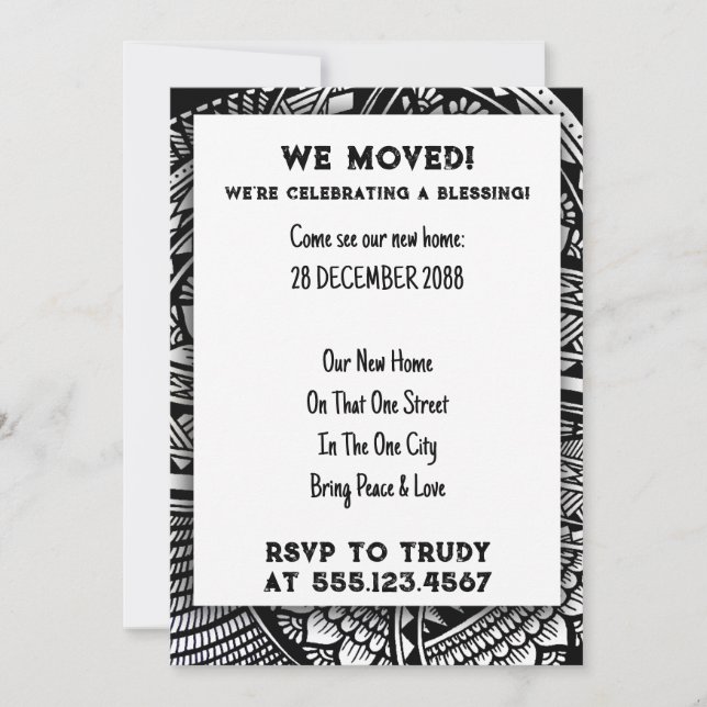 Vi har flyttat Home Blay New House Warming Party Inbjudningar (Framsida)