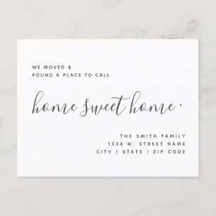 Vi har flyttat Home Sweet Home Modern Calligraphy Vykort