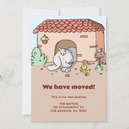 Vi har Flyttat Hund Flytta Meddelande