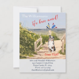 Vi har flyttat Hund Ocean Beach Meddelande