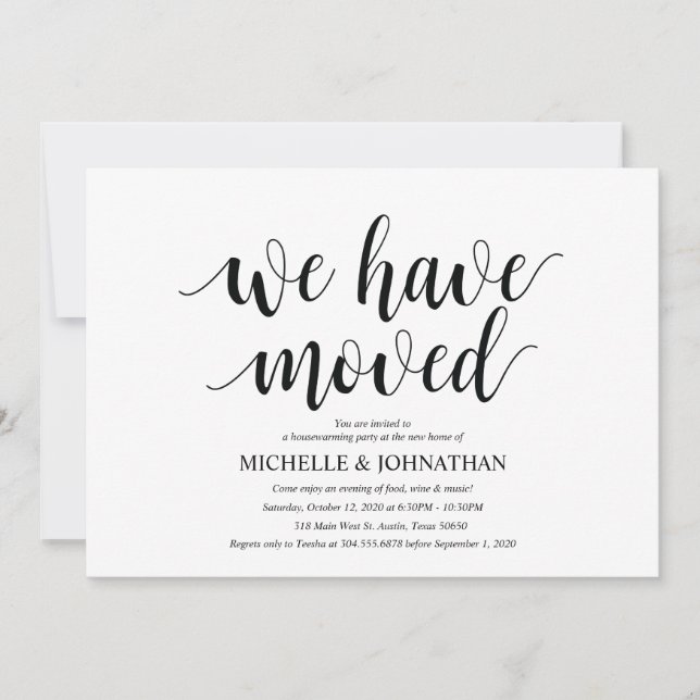 Vi har flyttat, inbjudningskort för Houseuppvärmni (Framsida)