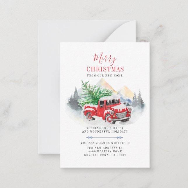 Vi Har Flyttat Jul Adressändring Flytt Anteckningskort (Framsida)