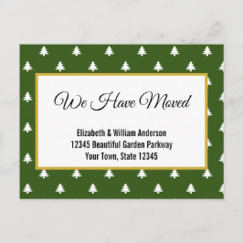 Vi har Flyttat Julgran Flytta-tillkännagivandet Vykort