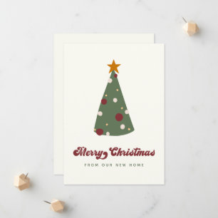 Vi har Flyttat Julgran Helgdag Flytta Meddelande