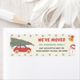 Vi har flyttat Julgran-Returadressen Returadress Etikett