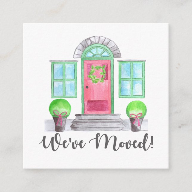 Vi har flyttat! Julhem Tilläggskort (Framsida)