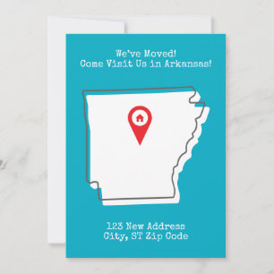 Vi har Flyttat Kom Besök oss i Arkansas-meddelande Julkort