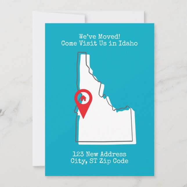 Vi har Flyttat! Kom Besök oss i Idaho Meddelande (Framsida)