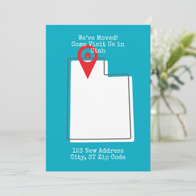 Vi har flyttat! Kom besöka oss i Utah Meddelande (Stående Fram)