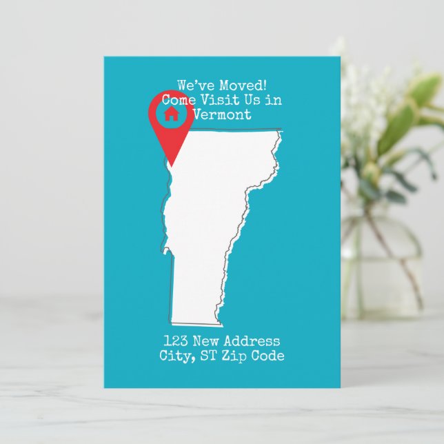 Vi har flyttat! Kom och besök oss i Vermont Meddelande (Stående Fram)