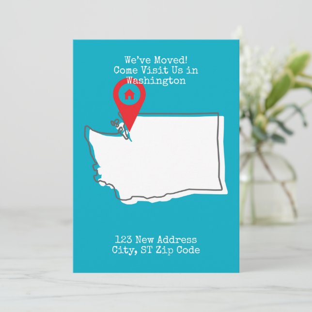 Vi har flyttat! Kom och besök oss i Washington Meddelande (Stående Fram)