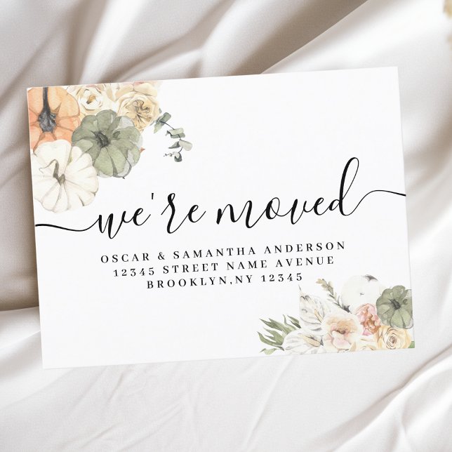 Vi har flyttat kort | Höst vattenfärgspumpa (Skapare uppladdad)